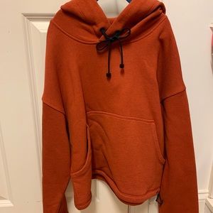 Burgundy Cropped Hoodie